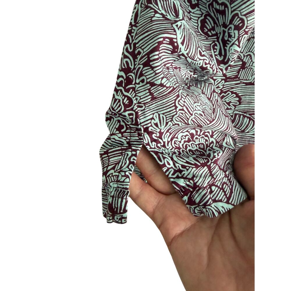 TORI RICHARD Hawaii Cotton Lawn Fish Coral Short Sleeve Button Down Shirt XL USA - Picture 6 of 9